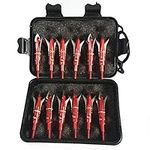 ZZUUS 12pcs Archery Red Wizard Broadheads 100 Grain 2.3" Cut for Compound Bow Crossbow Arrowheads with Plastic Portable Broadheads Case