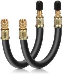 XTIFNDI 2pcs Tire Rubber Valve Extension Tube Extender, Valve Stem Extender Tire Inflation Extension Hose Tire Valve Extension Tool for Car Tire Motorcycle Bicycle RV Inflatable Extension Nozzle