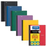 Five Star Interactive Notetaking Composition Books, 6 Pack, 1 Subject, College Ruled Paper, 11" x 8-1/2", 100 Sheets, Customizable, Red, Yellow, Green, Blue, Purple, Black (38612)