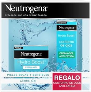 Neutrogena Rutina Hydro Boost, pack con Crema Gel Hydro Boost (50 ml) y Contorno de Ojos Anti-Fatiga (15 ml) de regalo, set de regalo para una hidratación intensa 24 horas con Ácido Hialurónico