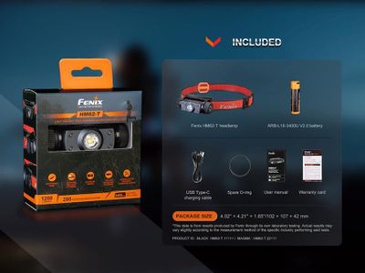 Fenix HM62-T Head Torch – 1200 Lumens, Rechargeable, Red Light, IP68