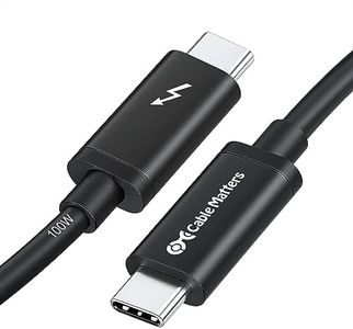 [Intel Certified] Cable Matters 20Gbps Thunderbolt 3 Cable 2m (USB C Thunderbolt Cable) in Black Supporting 100W Charging