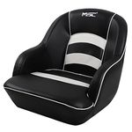 MSC Bucket Pontoon Boat Seat (Black/White, Bucket Pontoon Boat Seat)