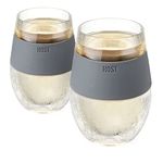 HOST 2962 876718029622 Beer Freeze Cooling Cup, Plastic, Gray (Set of 2)