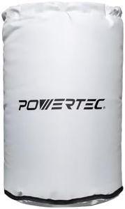 POWERTEC 70351 Dust Collector Lower Bag 20" Dia. x 30", Dust Collector Bottom Bag with Clear Window & Zipper for Wen, JET, Grizzly Dust Collector, 1 PK