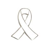 White Ribbon Enamel Pin Badge Brooch Lung Breast Cancer Survivor Awareness Thank You Doctor Nurse Proud Pride Hero