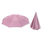 PATIKIL Umbrella Hat, 2 Pack 20 Inch Folding Sun Rain Cap Hands Free Fishing Umbrella Hat for Golf Fishing Camping Outdoor, Pink