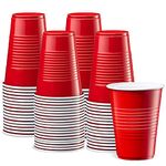 [50 Pack - 9 oz.] Disposable Party Cups Red Drinking Cups