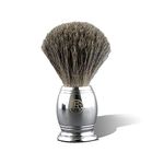 Shaving Brush for Men, Pure Badger Chrome Metal Best Brush for Personal and Professional Shaving Hair Salon Tool Gifts for Friends, For Fathers Day (knot size 20mm)