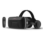 Irusu Play VR Ultra Headset for Mobile 2025 | VR Set with Adjustable 40mm HD Lens, IPD & Focal Adjustment | Built-in Headphones (Type-C) + Bluetooth Remote | Mobile VR Gaming Set for Android