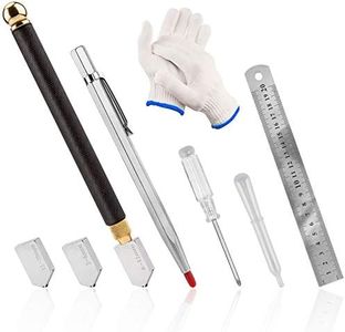BELIOF - Juego de 6 herramientas profesionales para cortar vidrio, cortador de diamante manual, alcance de corte, 2-6 mm / 6-12 mm / 12-20 mm, adecuado para vidrio, espejo y azulejos de cerámica