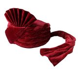 KRYPMAX Mens Solid Velvet Traditional Ethnic Safa/Turban/Pagdi/Pagri, Maroon (Size: 22 to 22.5 Inch)