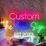 Custom Neon Signs, Personalised Led Lights Sign Customizable for Wall Decor Wedding Birthday Party Bedroom Bar Shop Name Logo Gift Neon Lights