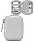 TianHengYi Earbud Case, Waterproof Earphone Case, Hard EVA Earphone Travel Storage Organizer, Headphone Small Pouch Compatible with AirPods, Sony Earbuds, SD Cards, USB Charger Cable (Rectangle-Grey)