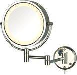 JERDON Wall-Mounted Makeup Mirror w