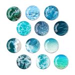 Fridge Magnet, 10 Pcs Ocean Crystal Glass Magnetic Fridge Magnet for Refrigerator Kitchen Office Whiteboard, 1.18 Inch/ 30mm