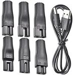 7 PCS Power Cord 5V Replacement Charger USB adapter Suitable for Electric Hair Clippers, Beard trimmers, Shavers, Beauty Instruments, Desk Lamps, Purifiers.