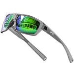 ATTCL Polarized Sunglasses Men for Fishing: UV Protection Lightweight TR90 Sports Wrap Sun Glasses Driving Golf Running, 2026-luxury-clear-green /Mirrored, Medium