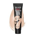 Revlon ColorStay Full Cover Longwear Matte Foundation, Heat & Sweat Resistant Lightweight Face Makeup, Buff (150), 30ml