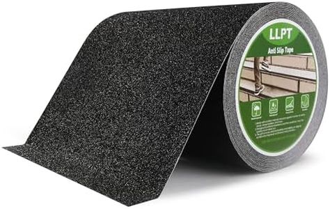 LLPT Grip Tape 8" x 36 Ft Ft Black Heavy Duty Anti Slip Tape for Stairs Waterproof Outdoor Indoor Non Slip Traction Strips for Stair Steps Boats Ramp Staircase Tread (ASB811)