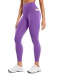 CRZ YOGA Womens Butterluxe Workout Leggings 25 Inches - High Waisted Gym Yoga Pants with Pockets Buttery Soft Royal Lilac Medium