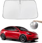 BASENOR for 2016-2024 Tesla Model Y Model 3 Windshield Sunshade Folding Front Window Sun Shade Cover Heat Protection Visor