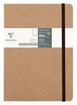 Clairefontaine A5 Age Bag Essentials Thread, Bound Notebook, Dot, 192 Pages, Tobacco