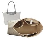 Purse Organizer Insert for Le Pliage Neo Handbags Insert Organizer- Premium Felt Organizer, Beige, M