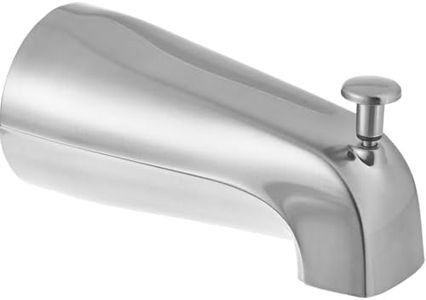 EZ-FLO 15089 Sturdy Zinc Slide-On Bath Tub Diverter Spout with Hex Wrench and Set Screw, 1/2-inch Copper Pipe, Chrome Finish