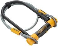 OnGuard Bulldog DT U-Lock with 4-Inch Cinch Loop Cable (Black, 4.53 X 9.06-Inch)