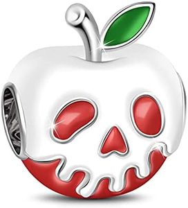 GNOCE Red Apple Charms for Bracelet 925 Sterling Silver Skull Christmas Bead Charms Fit all Bracelets/Necklace Gift for Women