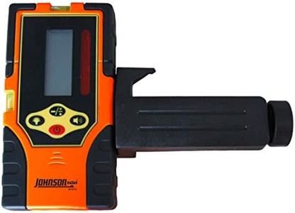 Johnson Level & Tool 40-6715 Two-Sided Laser Detector w/Clamp for Red Beam Rotating Lasers, Red Beam, 1 Laser Detector,Orange