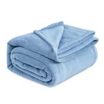 Bedsure King Size Blanket for Bed - Washed Blue King Blanket Winter Fleece Blankets Fuzzy Cozy Soft Plush Warm Bed Blankets, 108x90 inches
