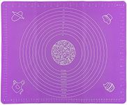 Southern Homewares Silicone Placemat Pastry Pizza Cake Pie Mat Baking Rolling Kneading Crafts Countertop Table Protector Non Stick Slip,19.65" x 15.65",SH-10334 (Purple)