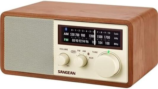 Sangean WR-16 AM/FM, Aux-in, Bluetooth, Wooden Cabinet Radio