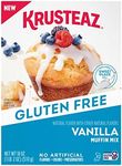 Krusteaz Gluten Free Vanilla Muffin Mix, Includes a Sweet Glaze for Topping, Gluten Free Baking Mix, 18-ounce Boxes (Pack of 8)