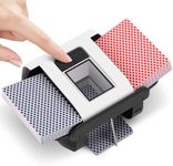 Automatic Card Shuffler 1-2 Deck Electric Shuffling Machine, AUTO & Manual Mode, Portable Shuffler Low Noise with 2000mAh Rechargeable Battery for UNO, Poker, Mahjong, Bridge, Spades, Rummy, Casino