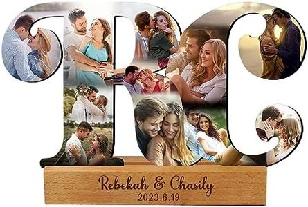 Certykllp Cornice personalizzata per collage di foto con lettere personalizzate, cornice per collage da tavolo, cornice decorativa per foto di famiglia, regalo per mamma, padre, moglie, amici,