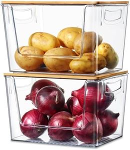 2 Set Pantry Organizer Storage Stackable Kitchen Laundry Organizers for Onion, Potato, Fruit, Produce, Vegetable