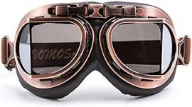 Evomosa Motorcycle Goggles Vintage Pilot Style Cruiser Scooter Goggle Outdoor Sand Goggles Bike Racer Cruiser Touring Eyewear for Half Helmet