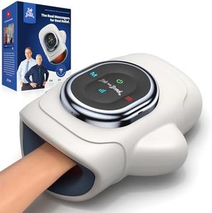 BOB AND BRAD Hand Massager with Heat and Compression, Individual Fingers, Cordless & Portable Hand Massager Wrist Massage for Arthritis and Carpal Tunnel, Relax for Home Office, Ideal Gifts for Women Men