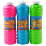 Ram© Giant 1 Litre of Bubble Mixture with Wand for Bubble Machines - Giant Garden Games Essential for Kids - Outdoor Games Bubbles for Kids (1)