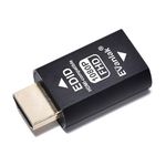 EVanlak Hdmi Edid Emulator Passthrough 3rd Generrtion Premium Aluminum Eliminated Emulator Adapter Work with Mac Thunderbolt to HDMI Switches/Extender/AV Receiver/Video Splitters-1920X1080@59hz