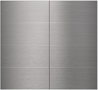 40-Pack 3"x6" Brushed Silver Aluminum Peel and Stick Tile Backsplash Panels (Brushed Aluminum)