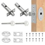 internal door lock,2Pairs Dead Bolts,Anti-Theft Door Bolts for Internal Doors,Security Door Lock for Internal Doors Ultimate Home and Workplace Security Solution - Deadbolt Door Lock Silver