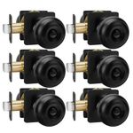Haidms 6 Packs Black Door Knobs Interior, Matte Black Interior Door Knobs, Privacy Bedroom/Bathroom Door Knob Black