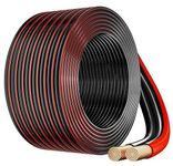 FEDUS 14 Gauge/AWG Speaker Wire 40 Meter Oxygen-Free Copper 2 Conductors Audio Speaker Cable for Car Speakers Stereos, Subwoofer, Home Theater Speakers, HiFi Surround Sound (RED+BLACK)