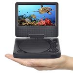 YOOHOO 9.5"Mini Portable DVD Player for Car and Kids with 7.5"HD Swivel Screen Supports All-Region, multi region,car dvd players for kids,Earphone/SD Card/USB/AV-in/AV-out