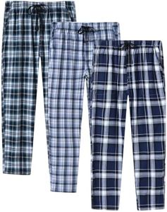 Mens PJ's Set Pajama Bottoms Lounge Sleep Pant E-3 Pack XL
