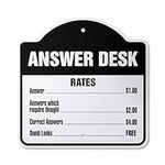 Answer Desk 10” x 10” Sign | Indoor